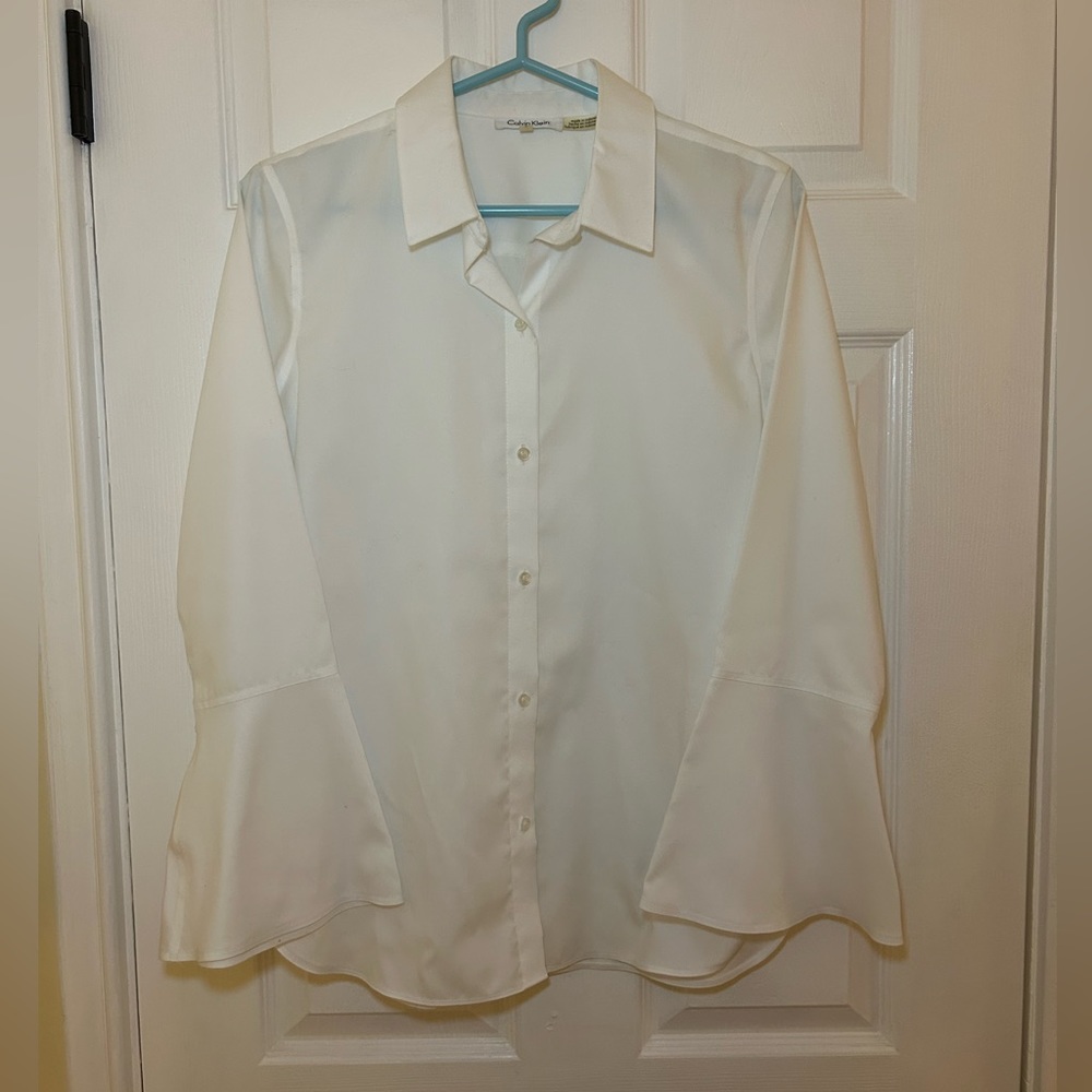 Calvin Klein flare sleeve button up